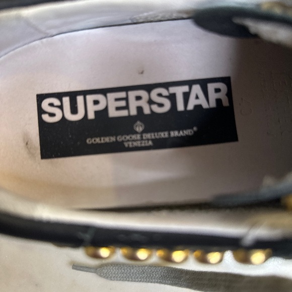 Golden Goose Superstar Sneaker Black/Gold Studs - Picture 6 of 7